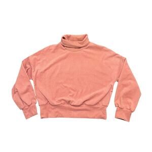 Cherish turtle neck pullover velvet peach color size small